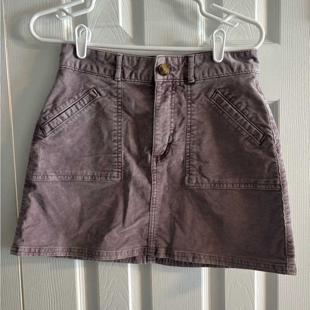 American Eagle Outfitters Corduroy Lavender Super Stretch Skirt